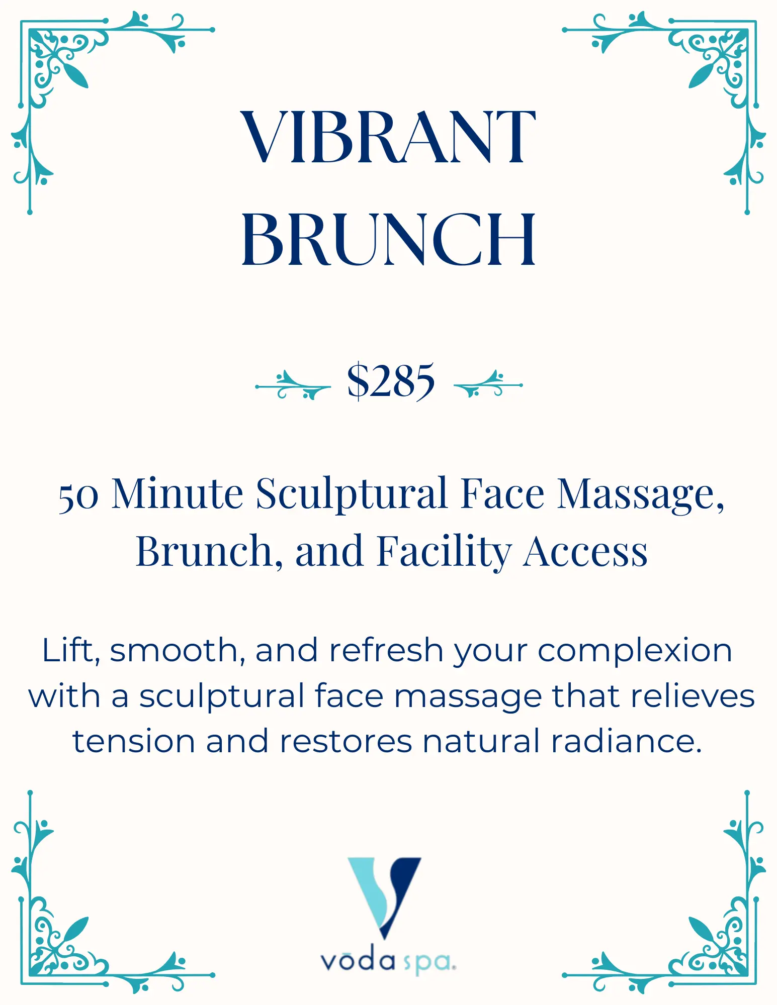 voda spa brunch package